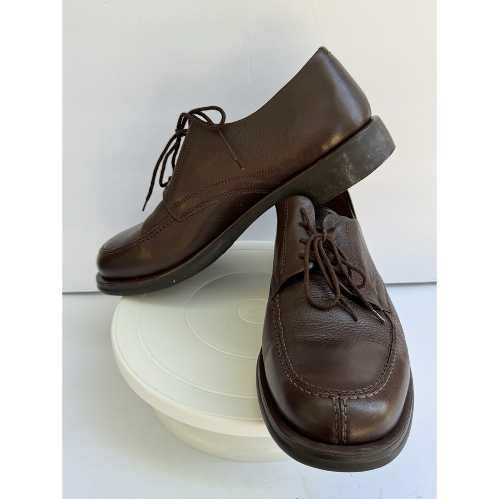 SANDRO MOSCOLONI Shoes Mens 13D Brown Leather Vineyard Laceup Dress Comfy Preppy